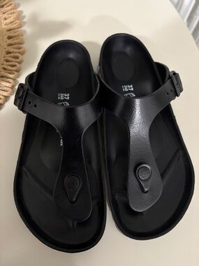 Birkenstock Black EVA Gizeh Women's Sandals-SIZE EU 37,  US 6-6.5 NEW
